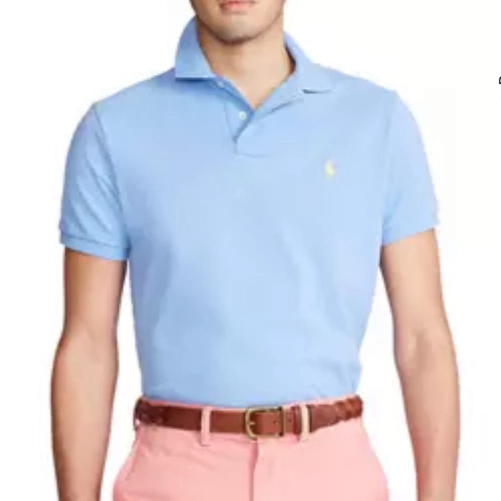 Ralph Lauren NWT Men’s size XL Light Blue Yellow Pony Polo Shirt